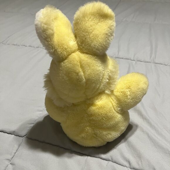 Chosun Heart to Heart Mini Bunny 1986 Yellow Plush Rabbit 10" Stuffed Animal - Picture 5 of 9